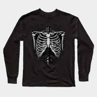 vintage skeleton chest Long Sleeve T-Shirt